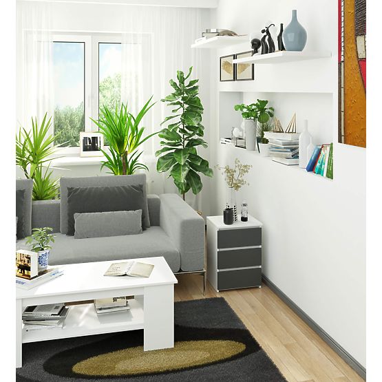 CL3/40 PK FEHÉR/SZÜRKE KOMÓD