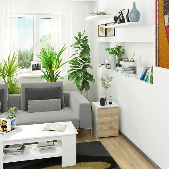 CL3/40 PK KOMÓD FEHÉR / SONOMA TÖLGY