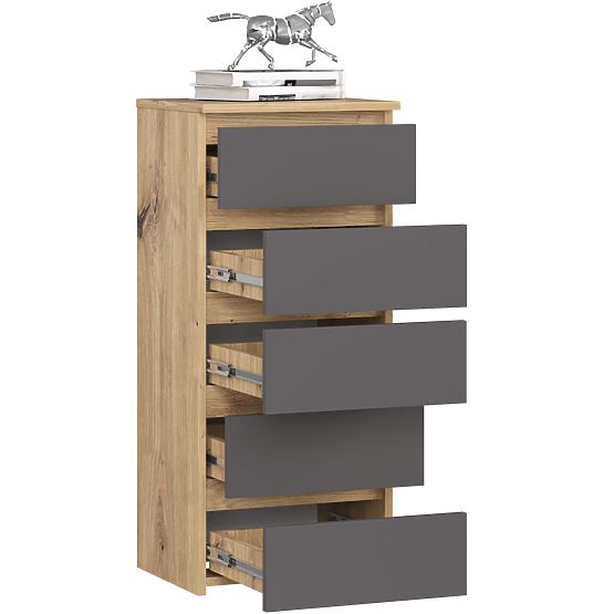 CL5 PK KOMÓD ARTISAN TÖLGY / SZÜRKE