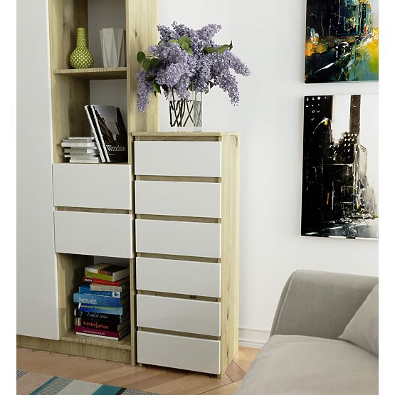 CL6 PK KOMÓD ARTISAN TÖLGY / FEHÉR