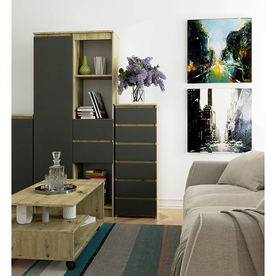 CL6 PK KOMÓD ARTISAN TÖLGY / SZÜRKE