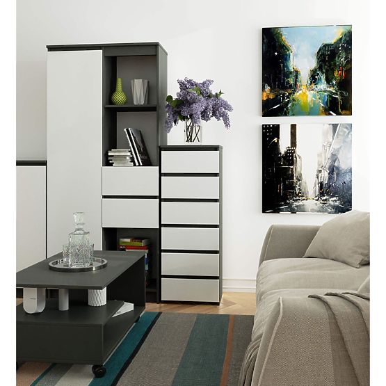 CL6 PK KOMÓD GRAFIT SZÜRKE / FEHÉR