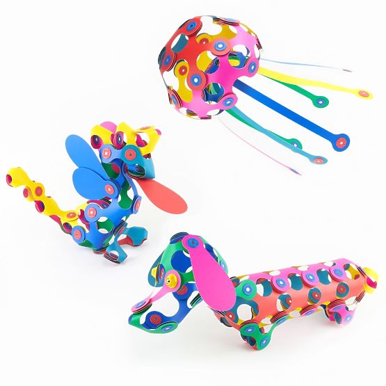 Clixo Super Rainbow mágneses kockák, 60 elem