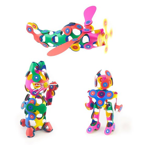 Clixo Super Rainbow mágneses kockák, 60 elem