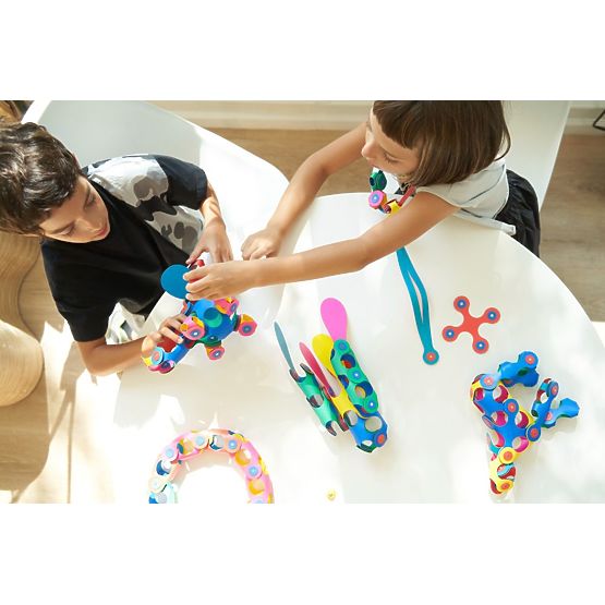 Clixo Super Rainbow mágneses kockák, 60 elem