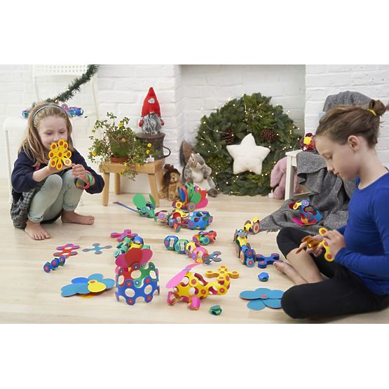 Clixo Super Rainbow mágneses kockák, 60 elem