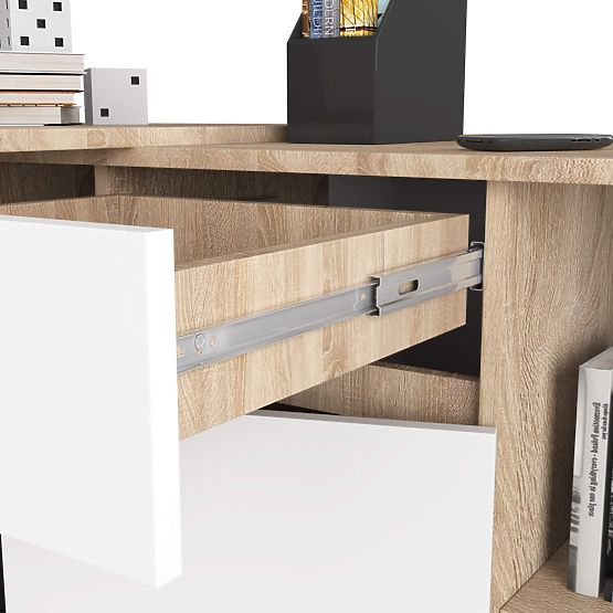 CLP B-17 KOMÓD + ÍRÓASZTAL PK SONOMA / FEHÉR KÉSZLET