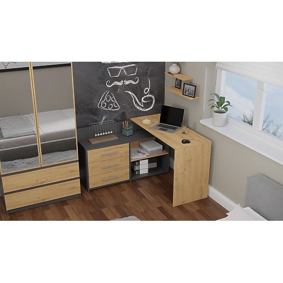 DANY ANTRACIT TÖLGY ARTISAN ÍRÓASZTAL