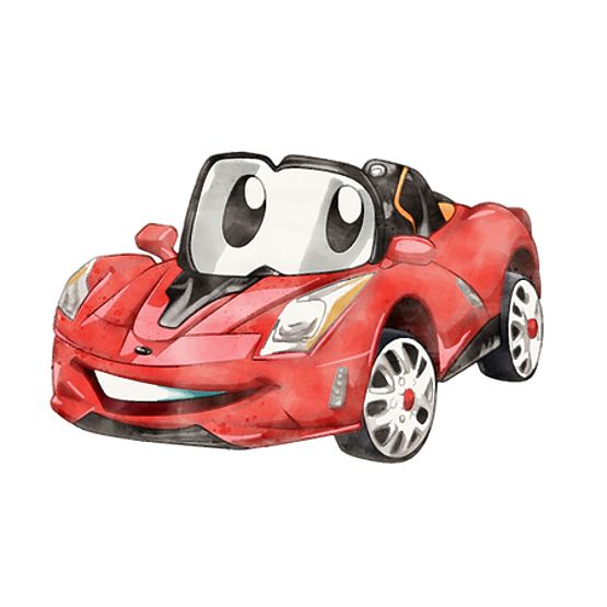 Daria fehér játékláda versenyautó mintával