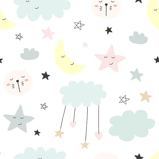 Daria játéktároló láda fehér csillag mintával