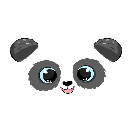 Daria játéktároló láda fehér, Panda mintával