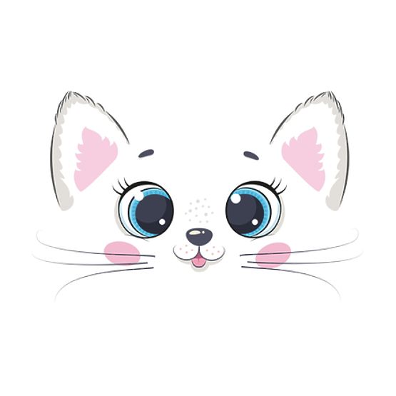 Daria játéktároló láda fehér színben, Pink Cat mintával