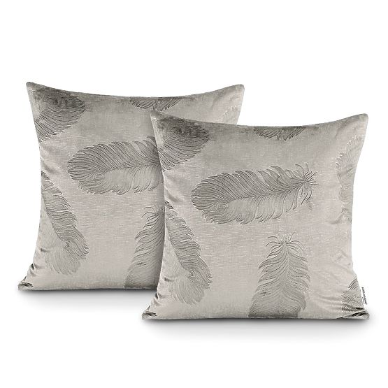 Dekoratív párnahuzat PEACOCK cappuccino színben, dombornyomott állatmintával, glamour stílusban