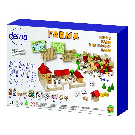 Detoa Fa Építőkészlet Farm 100 darab