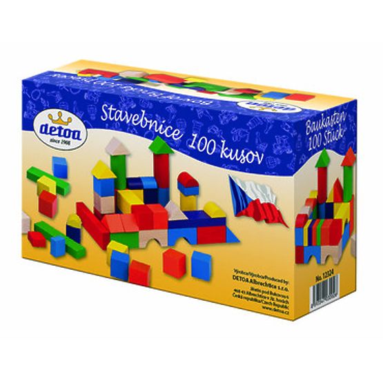 Detoa Fa építőkocka készlet 100 db