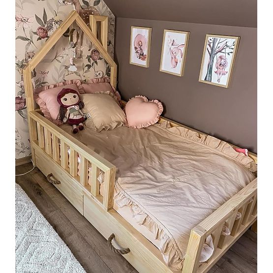 Scandi házikóágy - natúr