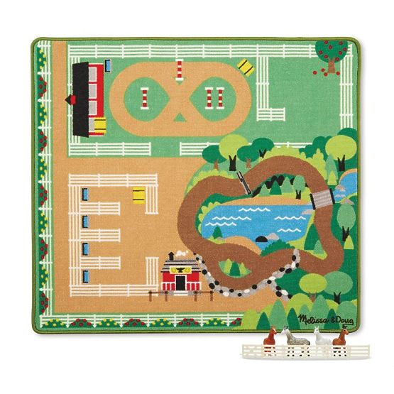 Dětská hrací podložka Koňská farma