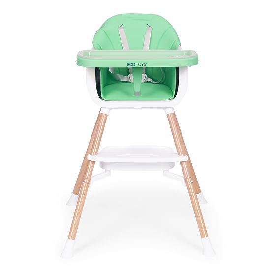 2 az 1-ben zöld gyerek etetőszék ECOTOYS