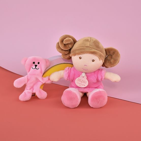 Doudou Jolijou Baba Miss Rose 21 cm