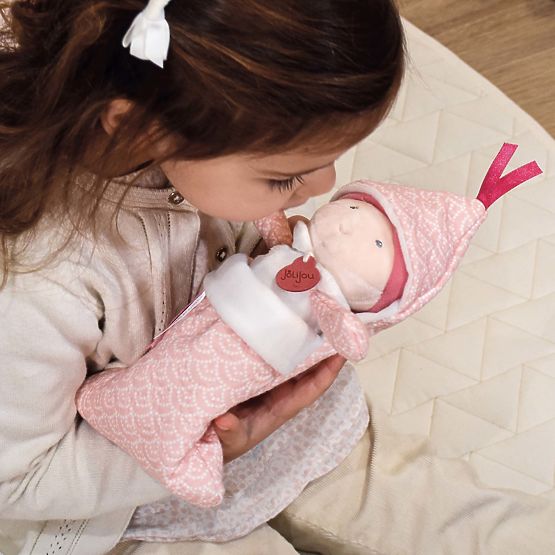 Doudou Jolijou Baba pólyás takaróban 20 cm