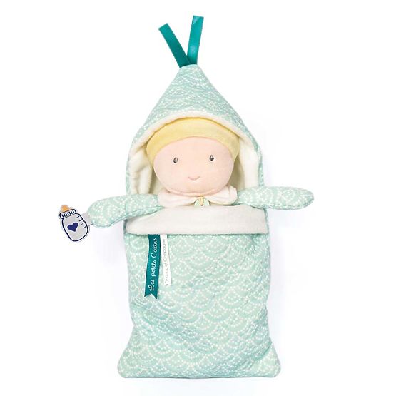 Doudou Jolijou Baba pólyás takaróban 20 cm