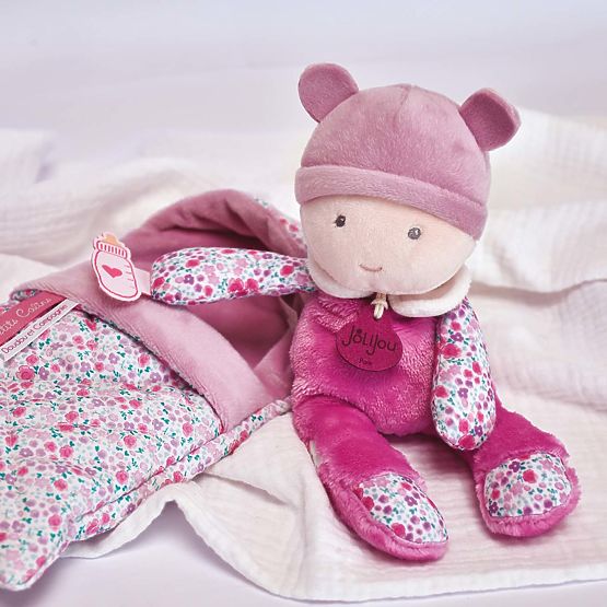 Doudou Jolijou Baba pólyás takaróban 20 cm