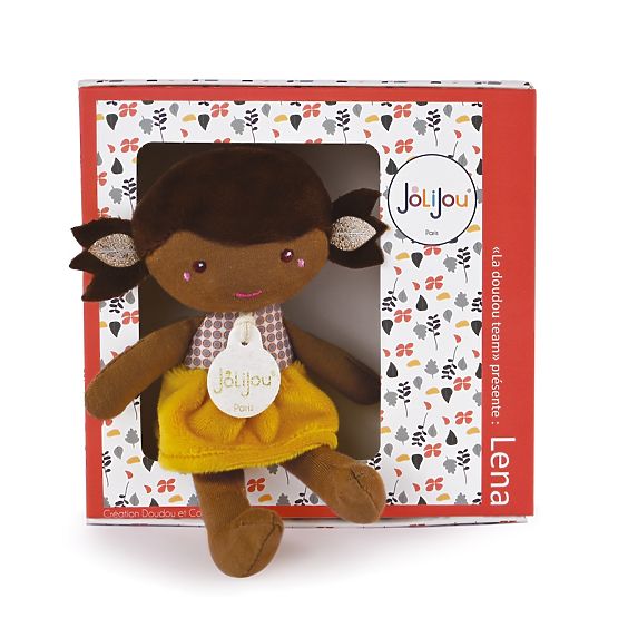 Doudou Jolijou Léna baba 16 cm sárga