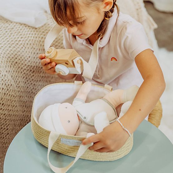Doudou Jolijou Pol Baba babakocsis táskában 28 cm