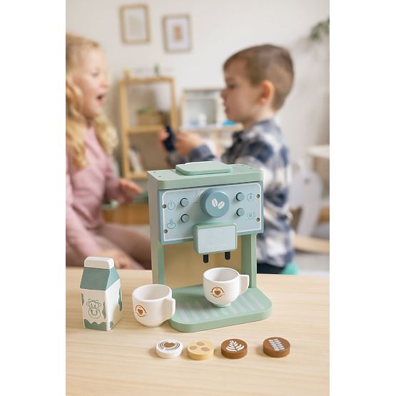 Fa játékkávéfőző barista készlet 8 darabos ECOTOYS