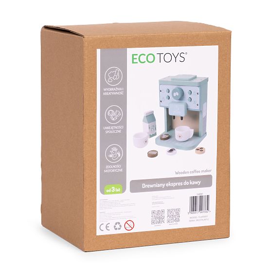 Fa játékkávéfőző barista készlet 8 darabos ECOTOYS