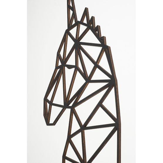 Fából készült geometrikus festmény - Unicorn - különböző színekben Szín: fekete