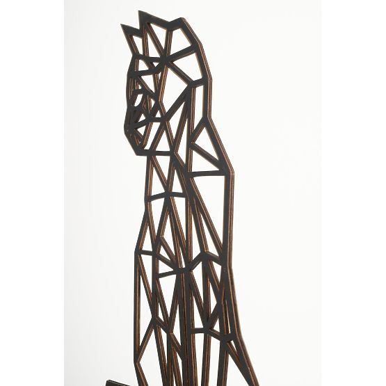 Fából készült geometrikus festmény - Cat - különböző színekben Szín: fekete