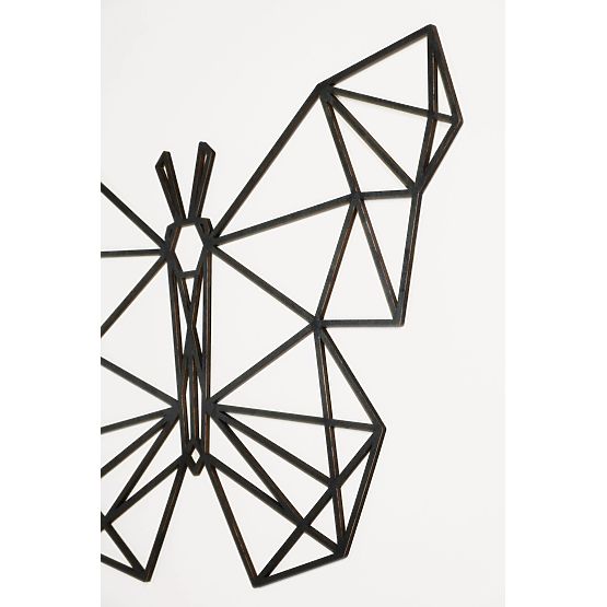 Fából készült geometrikus festmény - Pillangó - különböző színekben Szín: fekete