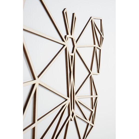 Fából készült geometrikus festmény - Pillangó - különböző színekben Szín: natúr