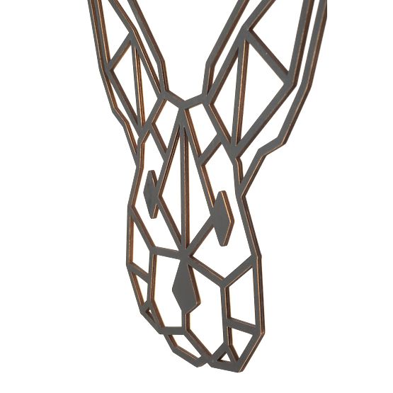 Fából készült geometrikus festmény - Hare - különböző színekben