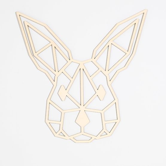 Fából készült geometrikus festmény - Hare - különböző színekben Szín: natúr