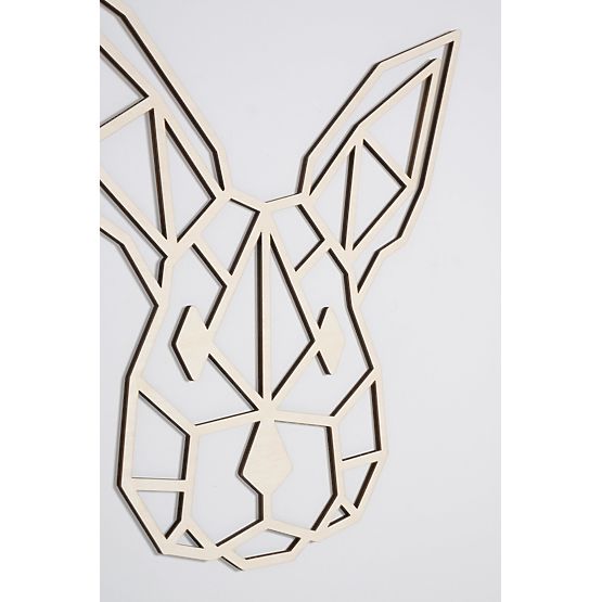 Fából készült geometrikus festmény - Hare - különböző színekben Szín: natúr