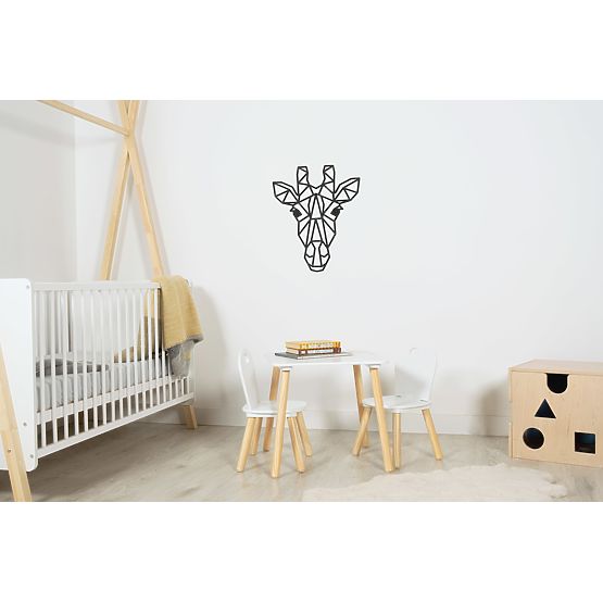 Fából készült geometrikus festmény - Zsiráf - különböző színekben