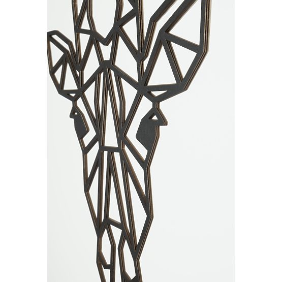 Fából készült geometrikus festmény - Zsiráf - különböző színekben