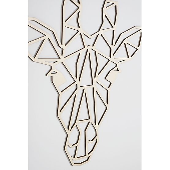 Fából készült geometrikus festmény - Zsiráf - különböző színekben Szín: natúr