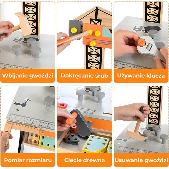 ECOTOYS Fa Gyermek Munkapad
