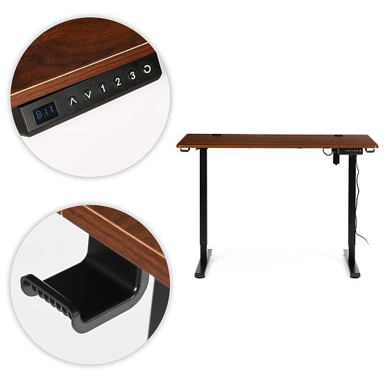 Elektromos állítható asztal 120x60 cm, magasság állítható 72-117 cm ModernHome