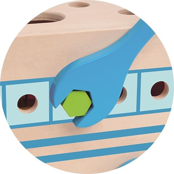 Építőipari busz szerszámokkal