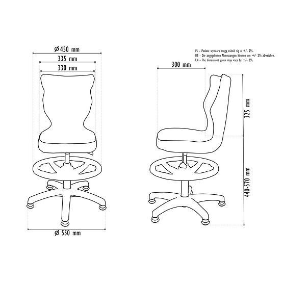 Gyerek ergonomikus szék íróasztalhoz, 119-142 cm magasságra állítható - állatok