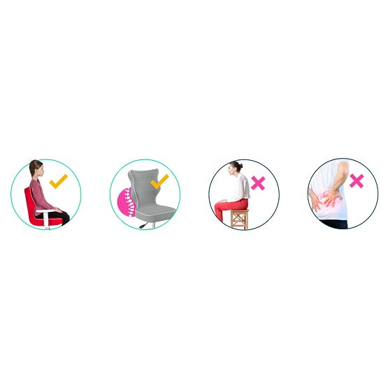 Ergonomikus íróasztali szék állítható magassággal 146-176,5 cm - fekete