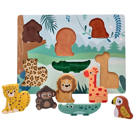 Érintős 3D Safari Állatok Kirakó
