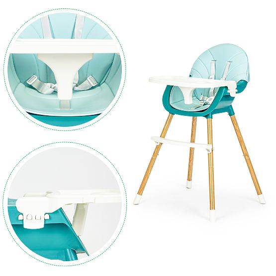 Étkező szék Polly 2in1 - türkiz