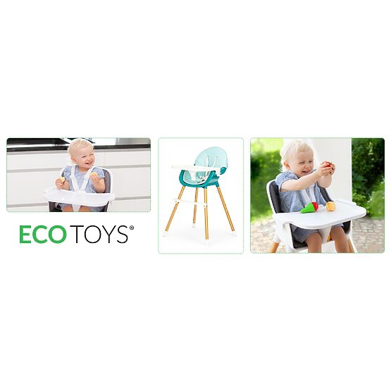 Étkező szék Polly 2in1 - türkiz