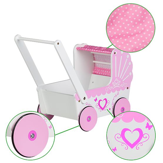 Fa babakocsi baldachinnal, ECOTOYS