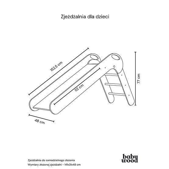 Fa csúszda - összecsukható